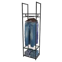 Стеллаж для магазина с полкой из стекла AС2260-06(черн)