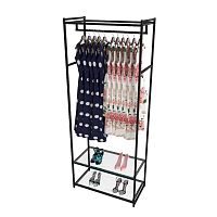 Стеллаж для магазина с полкой из стекла AС2290-09(черн)