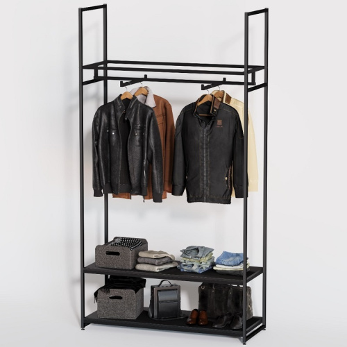 Стеллаж для магазина с черной полкой A22120-06(ч/ч)