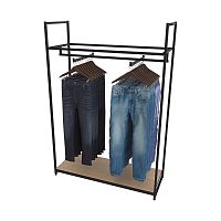 Стеллаж для магазина с полкой цвета дуб сонома A17120-01(ч/дс)