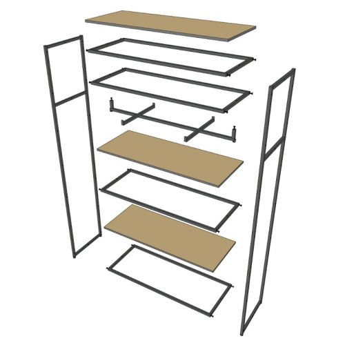 Стеллаж для магазина с полкой цвета дуб сонома A22120-12(ч/дс) фото 8