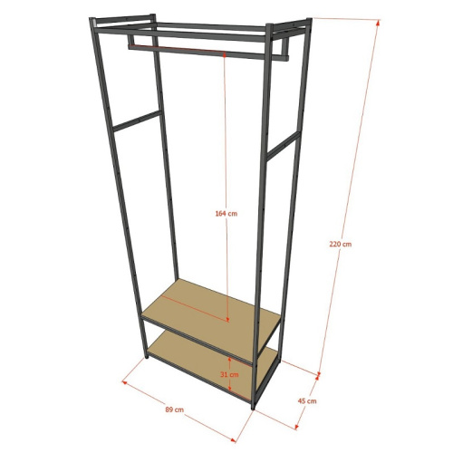 Стеллаж для магазина с белой полкой A2290-09(ч/б) фото 3 Стеллаж для магазина с белой полкой A2290-09(ч/б) фото 3