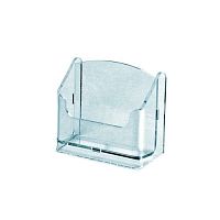 Подставка из оргстекла визитница одинарная, настольная, 100х80 мм OL-151