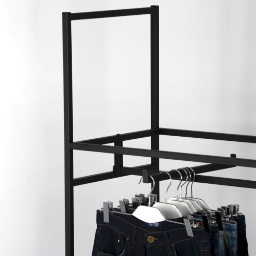 Стеллаж для магазина с белой полкой A22120-06(ч/б) фото 4 Стеллаж для магазина с белой полкой A22120-06(ч/б) фото 4