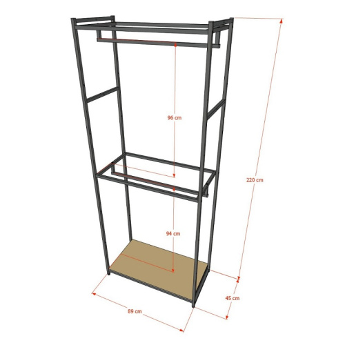 Стеллаж для магазина с полкой цвета дуб сонома A2290-04(ч/дс) фото 3 Стеллаж для магазина с полкой цвета дуб сонома A2290-04(ч/дс) фото 3
