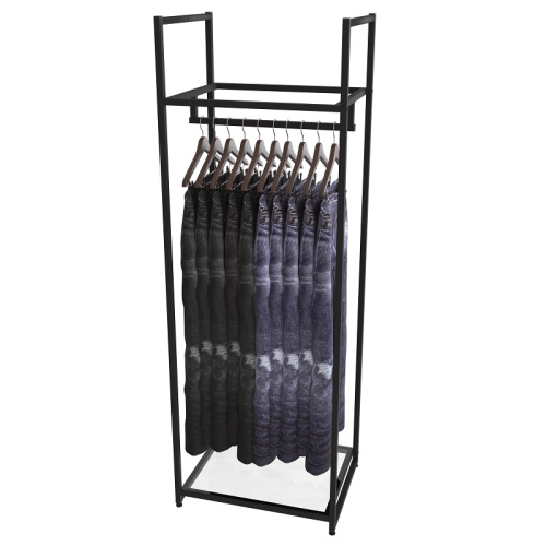 Стеллаж для магазина с полкой из стекла AС1760-03(черн)