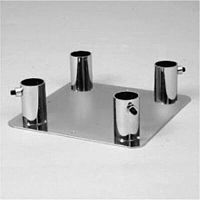 Кронштейн "стена-пол" для квадратной колонны, высота 50мм, ширина 180мм, хром TRI-17A(T-17)