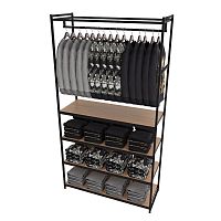 Стеллаж для магазина с полкой цвета дуб сонома A22120-19(ч/дс)