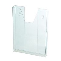 Подставка пластиковая карман объемный к стене формат А4, для визиток и рекламной продукции OL-160.1/A4