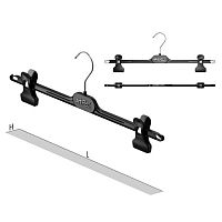 Вешалка для брюк Длина: 290 мм Ширина: 23 мм Цвет: черный