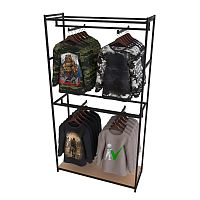 Стеллаж для магазина с полкой цвета дуб сонома A22120-03(ч/дс)