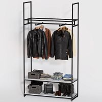 Стеллаж для магазина с белой полкой A22120-06(ч/б)