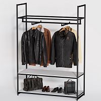 Стеллаж для магазина с белой полкой A17120-08(ч/б)