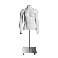 Торс женский для фотосъемки одежды (с подставкой) Цвет: белый матовый