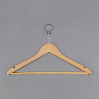 Вешалка-плечики деревянная, антивандальная C30N/AB(светл/хром)