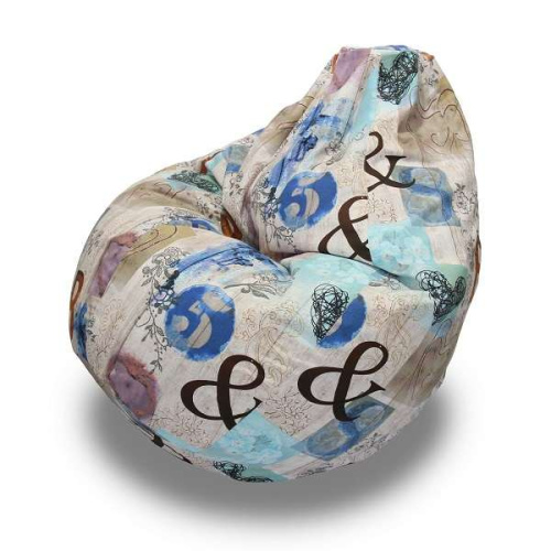 Кресло - мешок Груша жаккард Вердэ