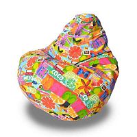 Кресло - мешок Груша жаккард Экзотик