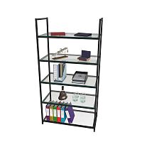 Стеллаж для магазина с полкой из стекла AС1790-20(черн)