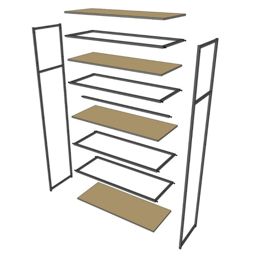 Стеллаж для магазина с полкой цвета дуб сонома A22120-15(ч/дс) фото 8