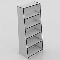 Стеллаж шкаф(горка) из ЛДСП для выкладки товаров торгового магазина СТ-20(бел)