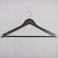 Вешалка-плечики деревянная с перекладиной C30N-К(черн мат)