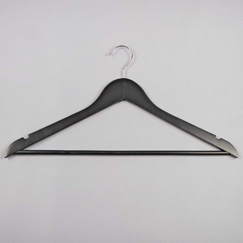 Вешалка-плечики деревянная с перекладиной C30N-К(черн мат)