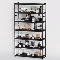 Стеллаж для магазина с черной полкой A22120-21(ч/ч)