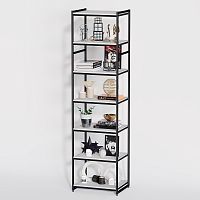 Стеллаж для магазина с белой полкой A2260-21(ч/б)