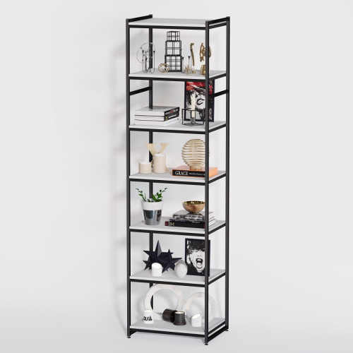 Стеллаж для магазина с белой полкой A2260-21(ч/б) Стеллаж для магазина с белой полкой A2260-21(ч/б)