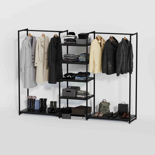 Стеллаж для магазина с черной полкой K1703(ч/ч)