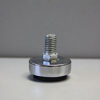 Ножка регулируемая, высота 35 мм, диаметр 35 мм, черный пластик, JOK-14