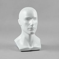 Манекен головы матовый белый Г-402(бел мат)