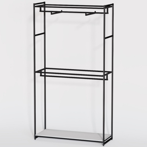 Стеллаж для магазина с белой полкой A22120-05(ч/б) фото 2 Стеллаж для магазина с белой полкой A22120-05(ч/б) фото 2