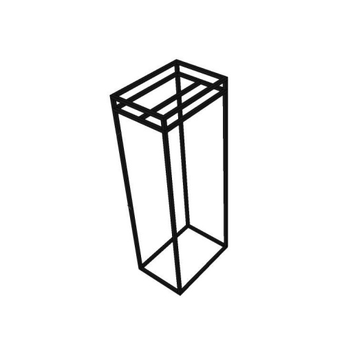 Металлический стеллаж неразборный, цвет черный СТМ-11-Л Металлический стеллаж неразборный, цвет черный СТМ-11-Л