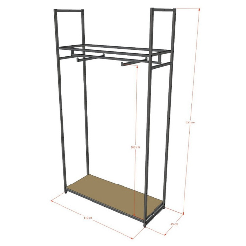 Стеллаж с ЛДСП полкой цвета дуб сонома A22120-01(ч/дс) фото 2