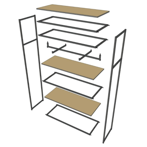Стеллаж для магазина с полкой из стекла AС22120-12(черн) фото 8 Стеллаж для магазина с полкой из стекла AС22120-12(черн) фото 8
