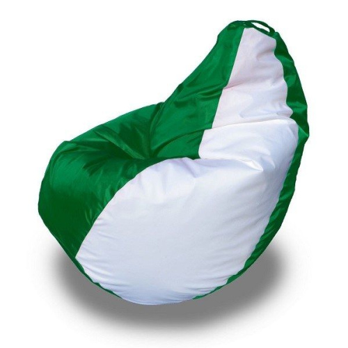 Кресло - мешок Груша оксфорд Зелено-белое