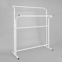 Стойка вешало напольное двойное для одежды, белая М-ТВ-105(бел/бел)