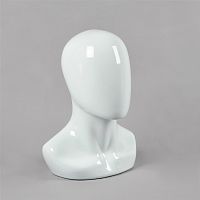Манекен головы мужской для шапок Г-406М(бел)