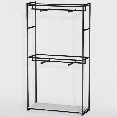 Стеллаж для магазина с белой полкой A22120-03(ч/б) фото 2 Стеллаж для магазина с белой полкой A22120-03(ч/б) фото 2