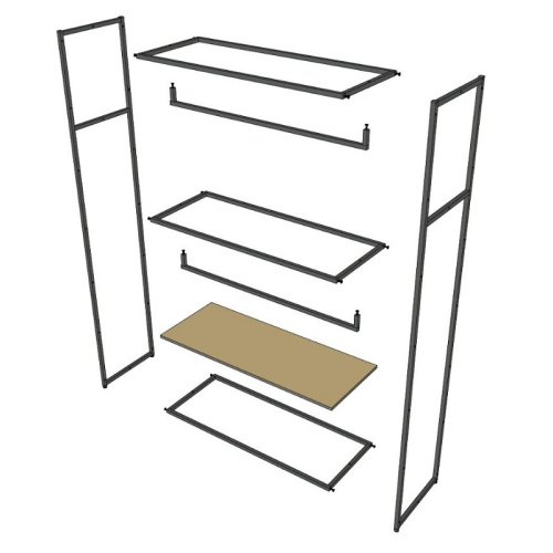 Стеллаж для магазина с полкой цвета дуб сонома A22120-04(ч/дс) фото 7
