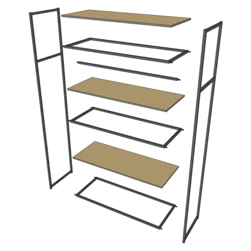 Стеллаж для магазина с полкой из стекла AС22120-14(черн) фото 6