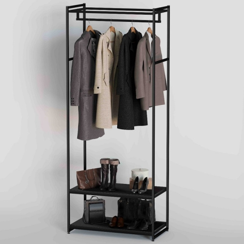 Стеллаж для магазина с черной полкой A2290-09(ч/ч)