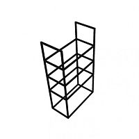 Металлический стеллаж неразбор. Высота:1800мм Длина:1000 мм Ширина:500 мм Цвет:золото