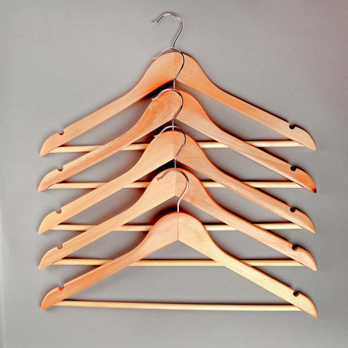Вешалка-плечики деревянная с перекладиной C30N-К(светл) фото 4