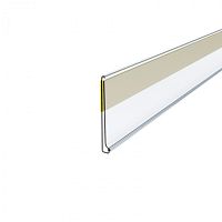 Ценникодержатель самоклеющийся Длина: 1000 мм Высота: 39 мм Цвет: прозрачный