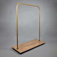 Вешало напольное одноярусное для магазина СТ-360-Л(зол/д.вотан)