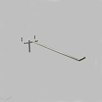 Крючок для перфорации одинарный Длина: 100 мм Диаметр прутка: 5 мм Шаг: 25/50 мм Цвет: хром