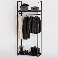 Стеллаж для магазина с черной полкой A2290-02(ч/ч)