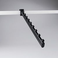 Кронштейн для овальной трубы наклонный, черный муар U5018N(черн)